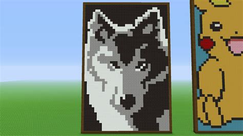 Minecraft Wolf Portrait Timelapes Youtube