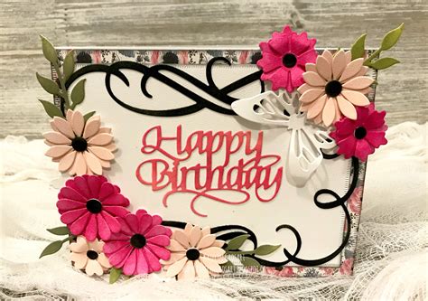 Handmade Birthday Card Designs Featuring Elizabeth Craft Designs