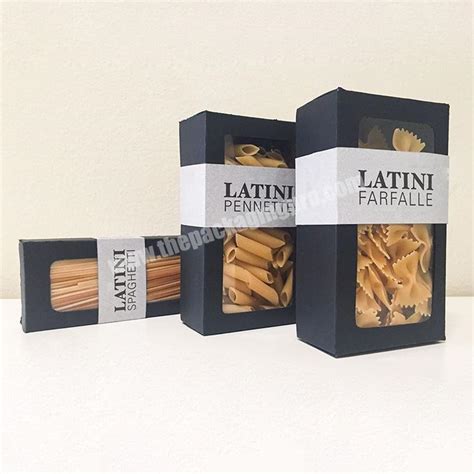 Food Grade Cardboard Pasta Boxes Pasta Packing Band Sleeve Custom Pasta