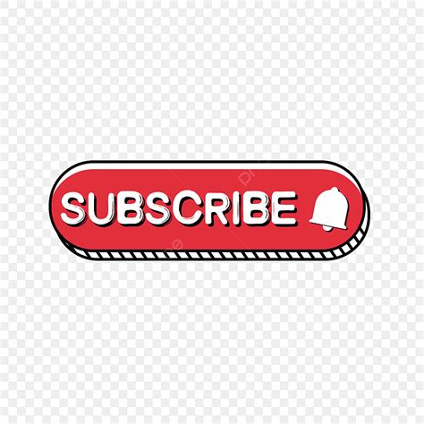 Youtube Subscribe Button Png Image Cartoon Hand Drawn Youtube Subscribe Button Red Clipart