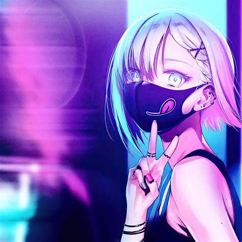 Anime Girl With Mask Wallpapers Top Free Anime Girl With Mask Backgrounds Wallpaperaccess