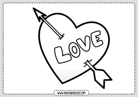 Dibujo Corazon Love Para Colorear Rincon Dibujos