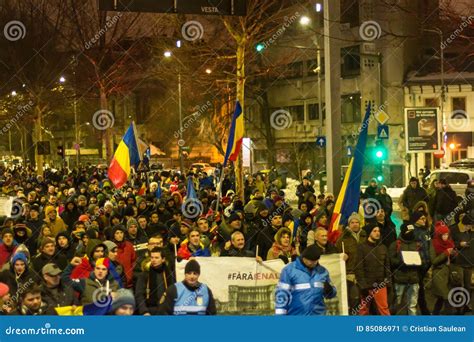Protests In Bucharest Editorial Photo Image Of Measures