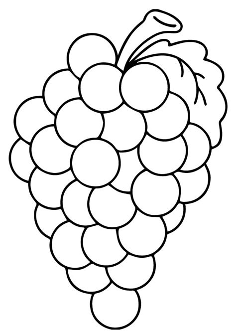 Coloring pages for madeline are available below. Bunch Of Grapes Coloring Page - Free Printable Coloring ...