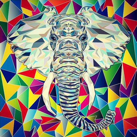 Elefante Abstracto Ilustración Digital Digital