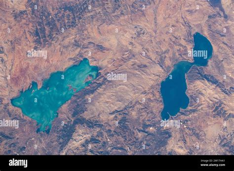 Aerial View Of Lake Egirdir And Lake Beysehir In Turkey Digitally
