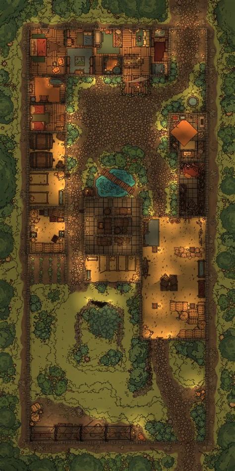 Large Farmhouse Dungeon Maps Dnd World Map Fantasy City Map