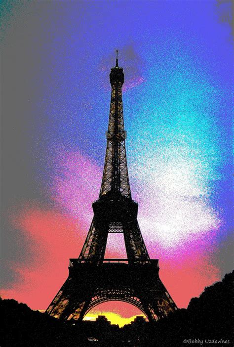 Eiffel Tower In Color Photograph By Flobert Lebouncy Fine Art America