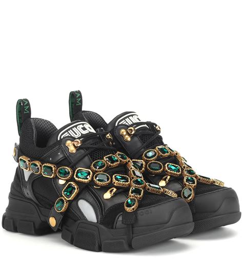 Gucci Flashtrek Embellished Sneakers Lyst
