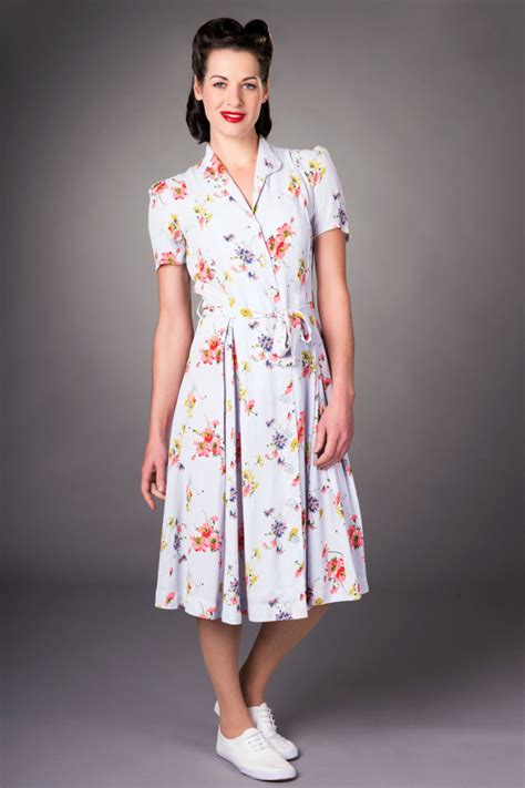 Seamstress Of Bloomsbury Angela Floral 40s Dress