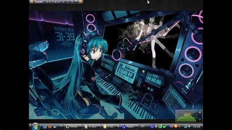 【animated Desktop】hatsune Mikus 「music Station」 Youtube