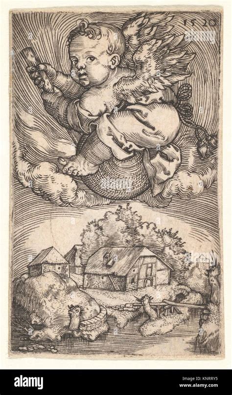 genius on a globe floating in the air artist barthel beham german nuremberg ca 1502 1540