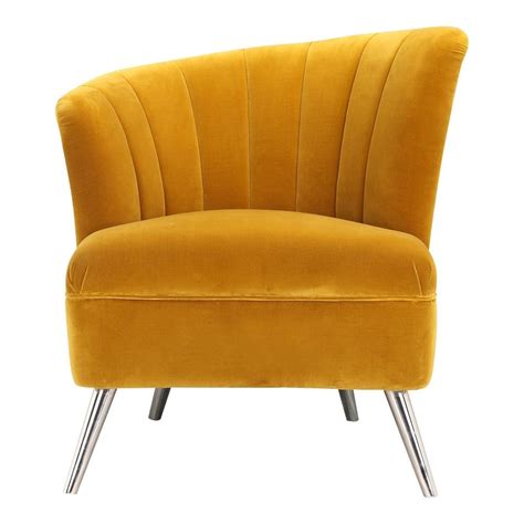In addition to providing extra seating, accent chairs are meant to add visual interest to your home, helping to pull. Aurelle Home Retro-Inspired Yellow Accent Chair Left ...