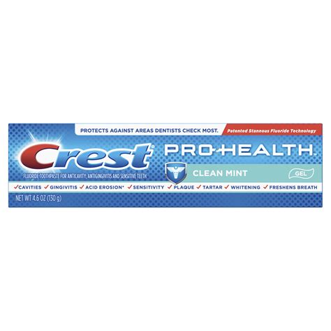 Crest Pro Health Smooth Formula Toothpaste Clean Mint Gel 46 Oz