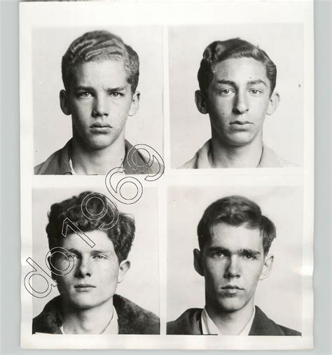 NYC FOUR TEENAGE BURGLARS Mugshots Crime Robbery 1946 New York City