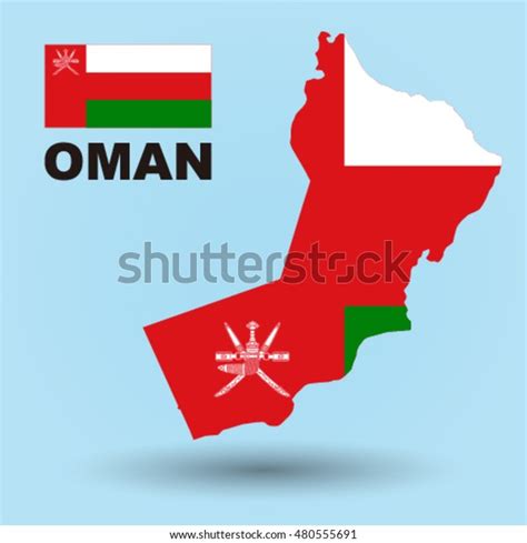 Oman Map Flag Stock Vector Royalty Free Shutterstock