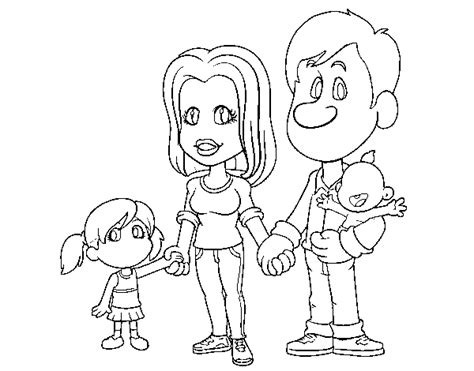 Dibujo De Familia Feliz Para Colorear