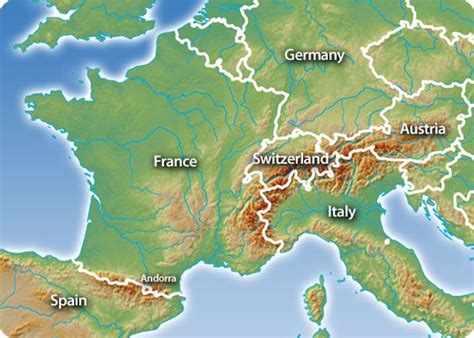 Albania, austria, belarus, belgium, bosnia and herzegovina, bulgaria, croatia, cyprus, czech republic, denmark, estonia, finland, france, germany, gibraltar (u.k this map is a portion of a larger world map created by the central intelligence agency using robinson projection. Map - Europe Austria France Germany Italy | Classroom ...