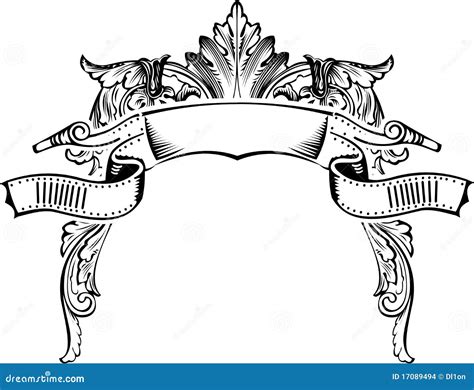 Antique Banner Half Frame Stock Vector Image Of Insignia 17089494