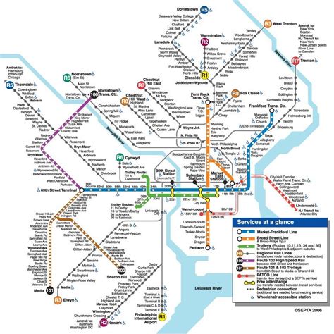 Septa Map Philadelphia Train Map Transit Map Subway Map