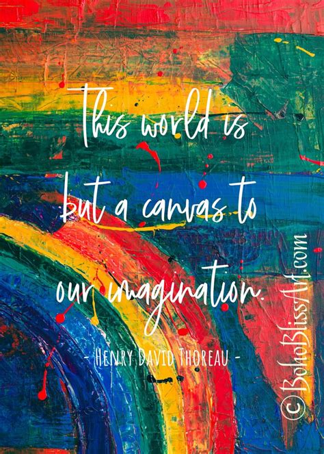 Henry David Thoreau Quote The World Is But A Canvas To Our Etsy