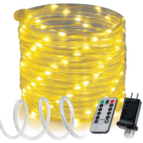 Wyzworks 150ft Warm White 8 Mode Led Rope Light Wremote Control