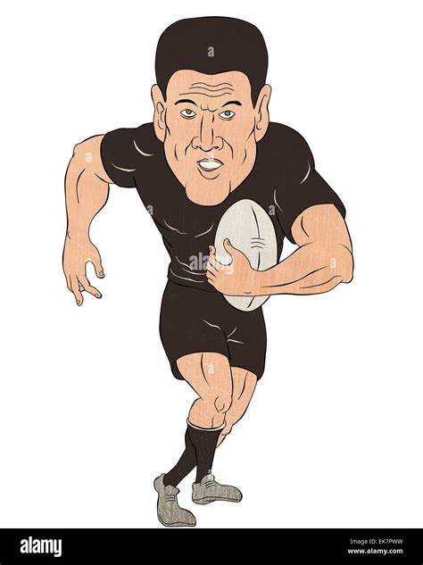 Rugby Player Running Ball Cartoon Hi Res Stock Photography And Images