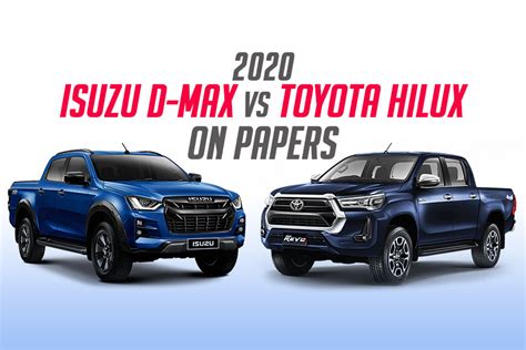 New Toyota Hilux Vs Isuzu D Max On Papers Carspiritpk