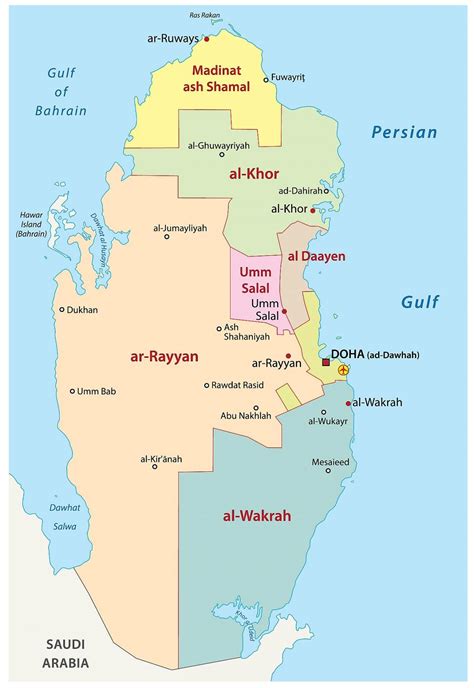 Mapa dos aeroportos do Qatar localização dos aeroportos e aeroportos