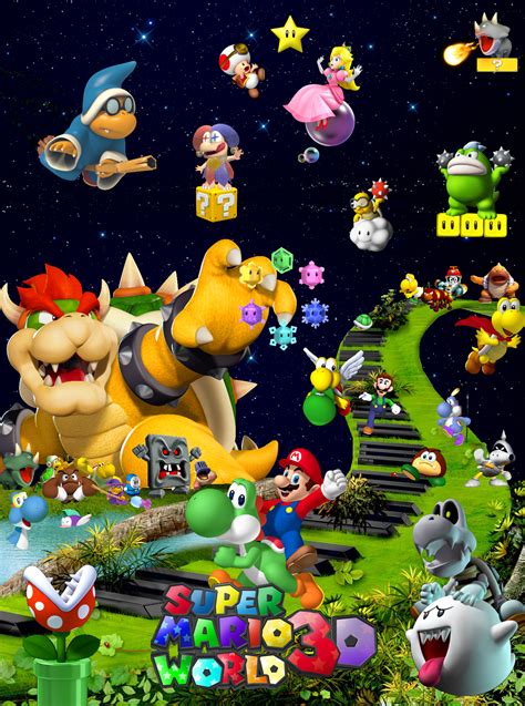 Super Mario World 3d Poster By Crazychristian28 On Deviantart