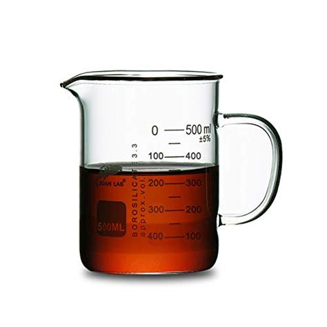 Buy Joanlab Glass Beaker With Handle Measuring Cup Beaker Mug With Pouring Spout Graduated