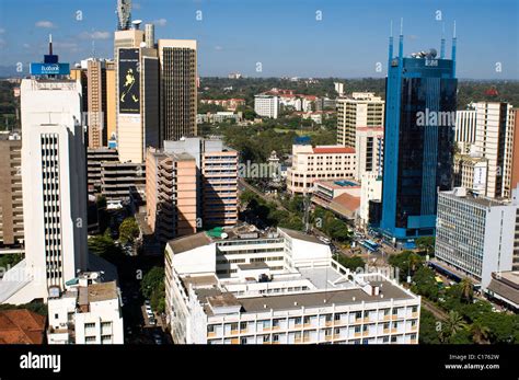 Aerial View Of City Looking Northwest Nairobi Kenya Stock Photo Alamy