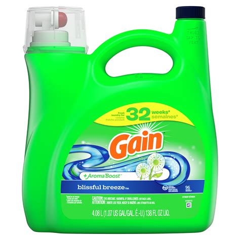 Gain Liquid Laundry Detergent Blissful Breeze 96 Loads 138 Fl Oz