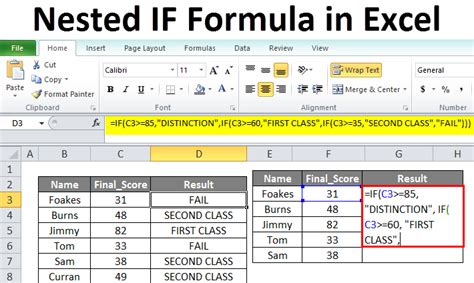 Nested If Formula In Excel How To Use Nested If Formula