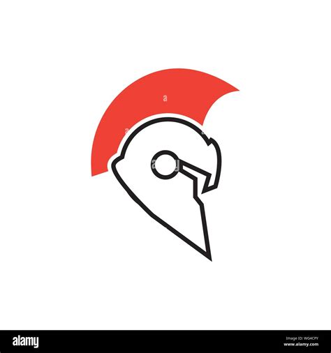 Spartan Helmet Graphic Design Template Vector Isolated Stock Vector