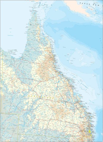 Businessmapsaustralia — Queensland Custom Political State Map