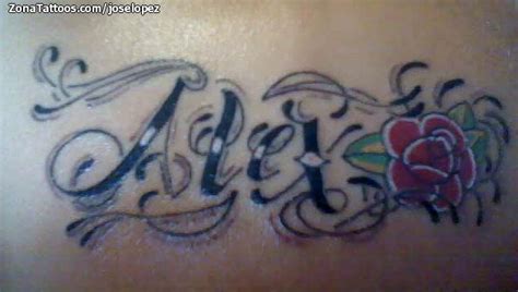 Tatuaje De Nombres Alex Letras