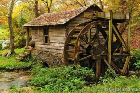 Fine Art Color Photography Of Old Grist Mill With Water Wheel In The