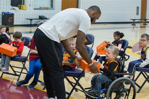 Lebron James Hands Out New Sneakers To Childrens Hospital Patients
