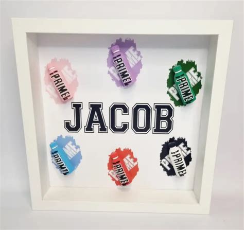 Personalised Ksi Prime Hydration Box Frame 25x25cm Perfect T £25