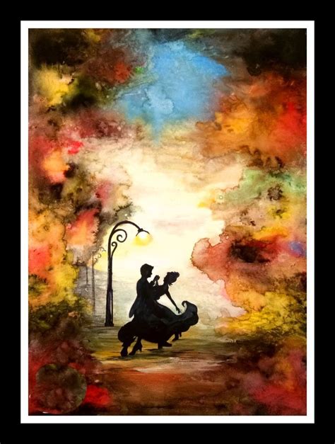 Romantic Couple Watercolor Paintings Abstract Art Painting Art