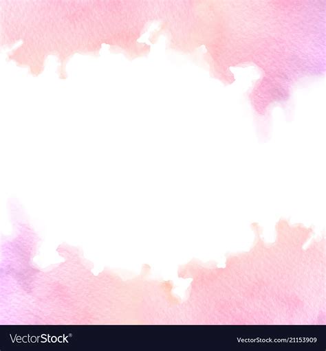 Hand Painted Pink Watercolor Border Texture Vector Image