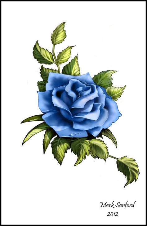Blue Rose Tattoo Design By Multiimage On Deviantart Blue Rose Tattoos