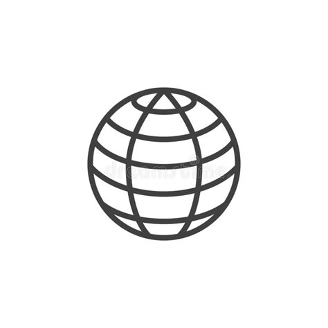 Globe Grid Line Icon Stock Vector Illustration Of Earth 159219510