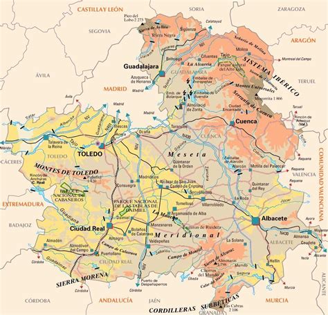mapa de castilla la mancha tamaño completo ex