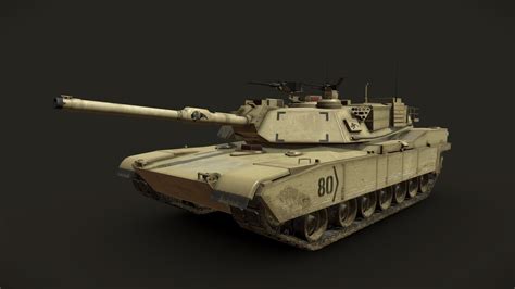 M1a2 Abrams Tank Low Poly 3d Model Buy Royalty Free 3d Model By