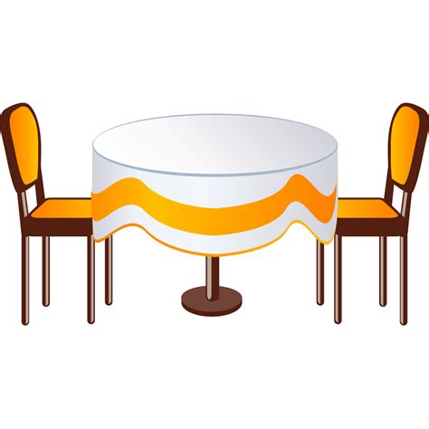 Table Furniture Clip Art Creative Round Dining Table Png Download