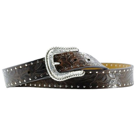 Ariat Ariat Western Belt Womens Leather Work Embossed Bark A10004673