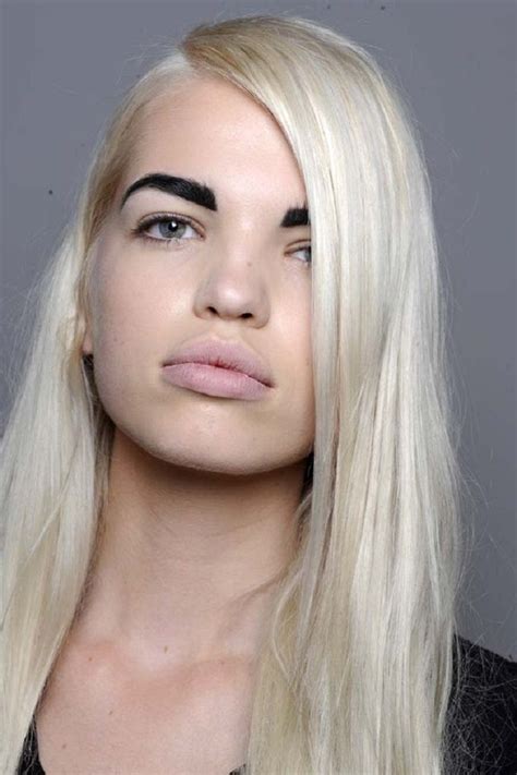 Bleach Blonde Hair With Dark Eyebrows