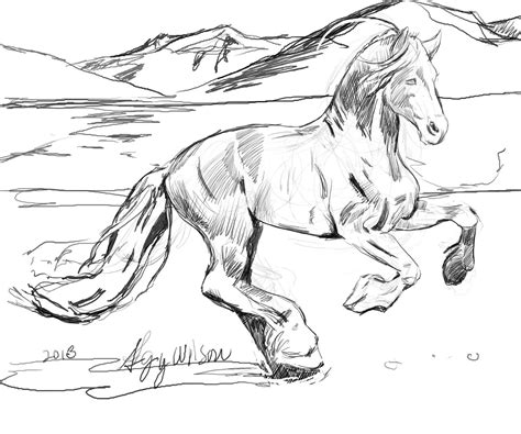Wild Horse Free Coloring Pages Clip Art Library